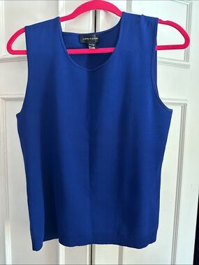 Cable & Gauge Women's Sleeveless Knit Shell - Royal Blue
